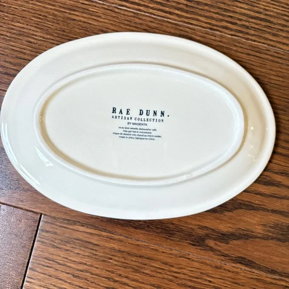 Three Rae Dunn Watermelon Snack Plates Two Oval - One Rectangular - Picture 3 of 8